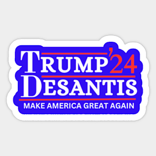 Donald Trump Ron DeSantis 2024 Sticker